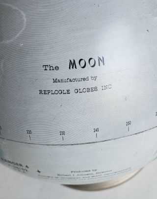 1963 The Moon Globe by Relplogle,  with proposed Lunar Landing sites 3