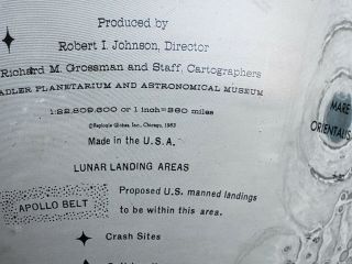 1963 The Moon Globe by Relplogle,  with proposed Lunar Landing sites 7