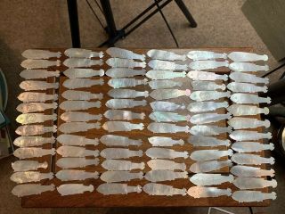 78 Antique Chinese Mother Of Pearl Fish Game Counter