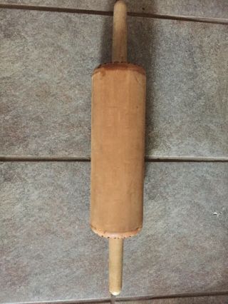 Antique Wood Handle - Leather,  Hand Printer 