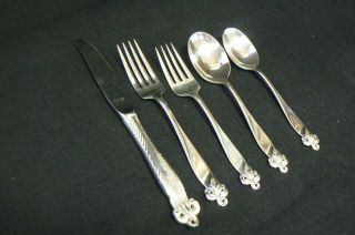 Orchid Elegance Wallace Sterling Silver 12 5 Piece Place Setting No Mono 60 Pc. 6
