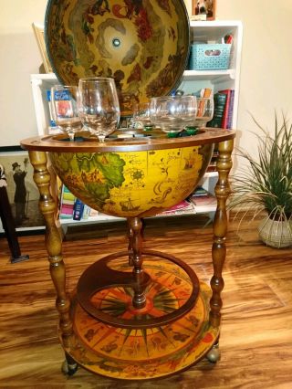 Gorgeous Vintage Hidden Bar Globe