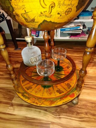 Gorgeous Vintage Hidden Bar Globe 3