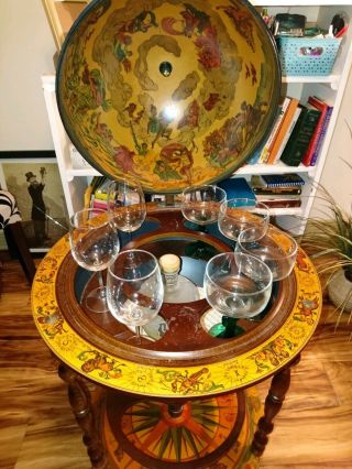 Gorgeous Vintage Hidden Bar Globe 5