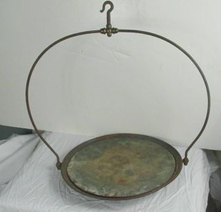 Antique General Store Hardware Scale Pan Only Hanging Metal Mercantile