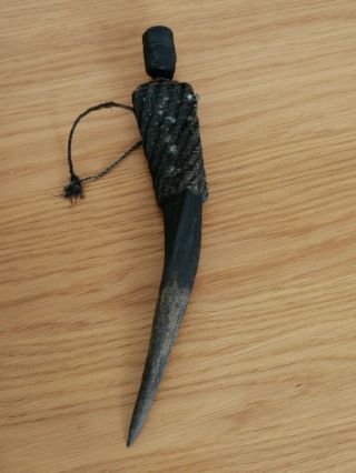 African Tribal Horn.  Possibly Snuff Or Songye Deity Of Some Kind????