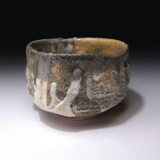 Ej11: Japanese Tea Bowl,  Seto Ware By Famous Potter,  Eichi Kato,  Sand Glaze