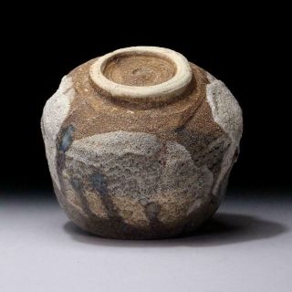 EJ11: Japanese tea bowl,  Seto ware by Famous potter,  Eichi Kato,  Sand glaze 7