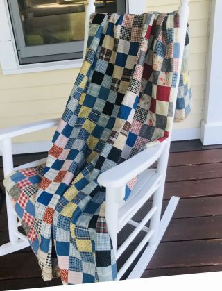 Antique/historical East Coast Patchwork Quilt Signed And Dated 1918