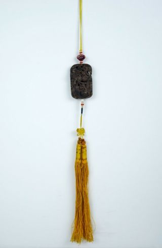 A Chinese Agarwood ' Gourd and Bat ' Pendant 4