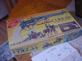 vintage Hubley Metal Kit Model 1860 Colt 44 & instructions and plaque 6