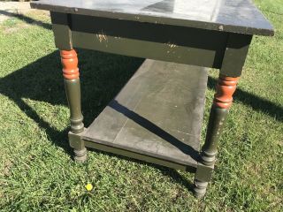 Wonderful Large 12 Foot 11 Inch Farm Country Store Counter Table Old Paint 3