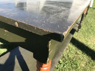 Wonderful Large 12 Foot 11 Inch Farm Country Store Counter Table Old Paint 4