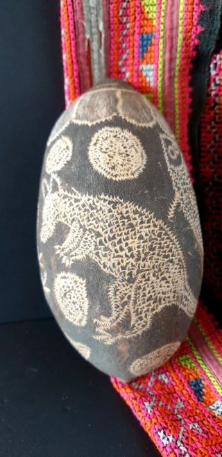 Old Australian Aboriginal Kimberley Carved Boab Nut …beautiful Australian.