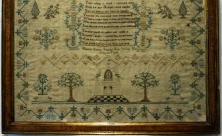 EARLY 19TH CENTURY MOTIF & VERSE SAMPLER BY MATILDA PARKER AGED 10 - 1829 3