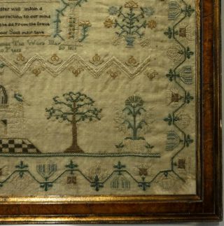 EARLY 19TH CENTURY MOTIF & VERSE SAMPLER BY MATILDA PARKER AGED 10 - 1829 7