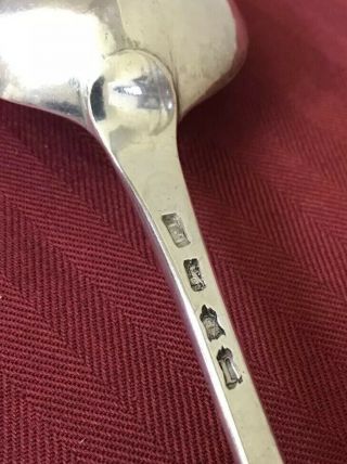 Antique LONDON Sterling Silver Stuffing/Serving Spoon Large 15” 18th C 3