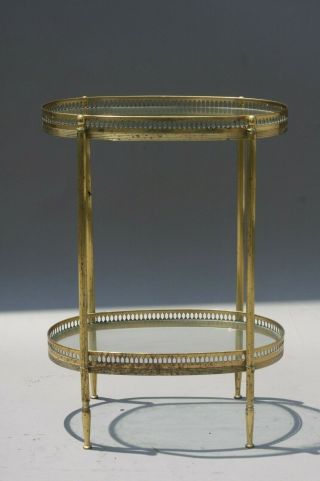 Gorgeous Maison Bauges Brass French Side Table 1930s Vintage Antique Modern