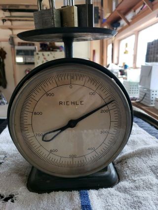 Very Rare Antique Riehle gram scale.  1000 Grams 4