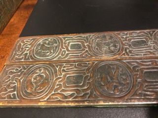 TIFFANY STUDIOS BRONZE ZODIAC BLOTTER ENDS 4