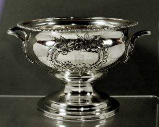 Kirk Silver Maiden Handle Bowl C1830 Coat Of Arms