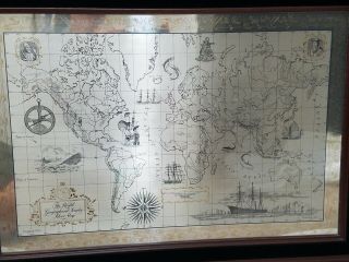Royal Geographical Society Sterling Silver Map - Franklin 1976 2