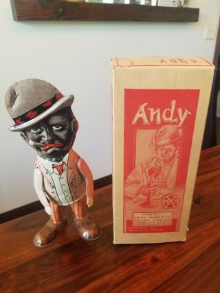 Marx Andy Walker Tin Toy With Outstanding Box 1930 