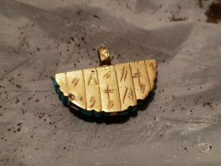 Rare Antique Ancient Egyptian Gold Hanger God Isis Good Health Cure 1880 - 1760BC 2