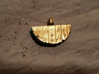 Rare Antique Ancient Egyptian Gold Hanger God Isis Good Health Cure 1880 - 1760BC 7