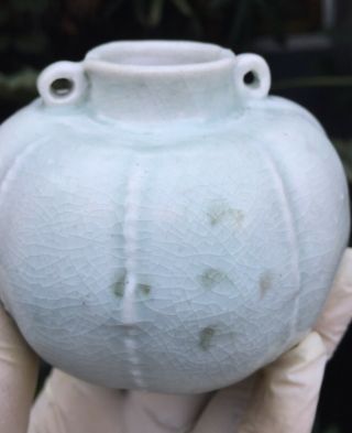 Antique chinese song qingbai white glazed small porcelain vase 2