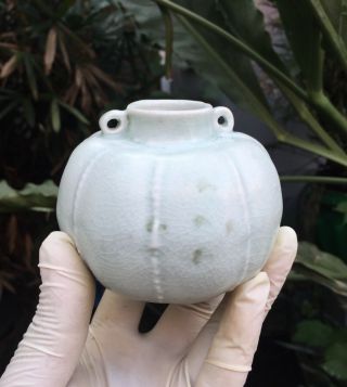 Antique chinese song qingbai white glazed small porcelain vase 3