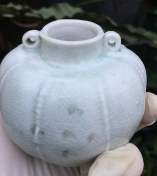 Antique chinese song qingbai white glazed small porcelain vase 9