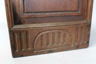 RARE 18TH C SLIDING LID HANGING PIPE BOX DOUBLE LOLLIPOP AND CARVED OLD SURFACE 8