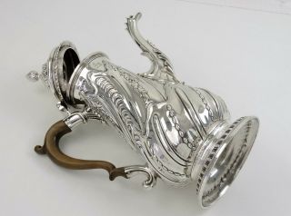 Rococo GEORGIAN SILVER COFFEE POT,  London 1765 Francis Crump 4