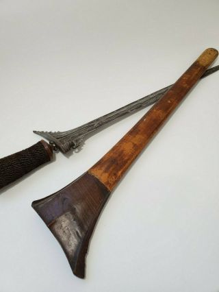 Antique 19th century Damascus blade Indonesian kris keris sword 10