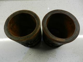 19c chinese carved bamboo brush pots 7