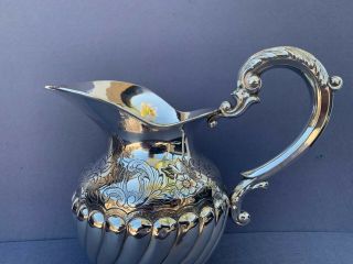 MARKED SPANISH STERLING SILVER 925 PITCHER & JUG FOR WINE OR WATER.  505gr 8