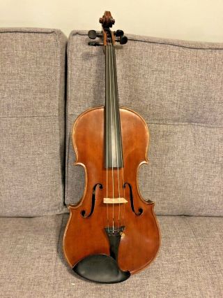 Antique Old French Violin 4/4 Size Dark Brown