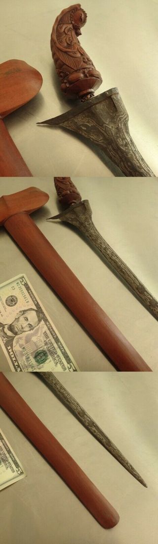 KERIS/KRIS Dagger - Carved Scabbard - Indonesia/Bali/Java/Philippines - Knife Sword 12