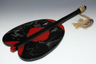 Japan Antique Edo Raden Gunbai saihai yoroi katana samurai koshirae tsuba busho 5