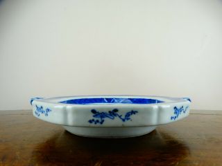 Antique Chinese Porcelain Warming Plate Dish Blue and White 18th Century Export 11