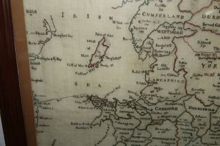 STUNNING EARLY FINELY EMBROIDERED MAP OF ENGLAND & WALES 1795 EXTREMELY RARE 4