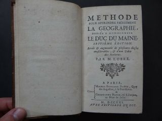 1721 ROBBE Atlas Methode a la Geographie 2 vols,  Nicolas De Fer maps 5