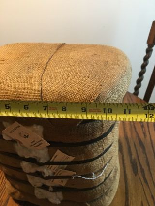 Large Delta Cotton Bale From Drew Sunflower County Mississippi 13 3/4” Height 11