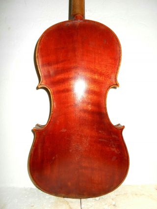 Antique Old Vintage 1885 " Mittenwald " 2 Pc Back Full Size Violin -