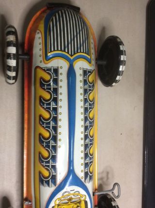 Vintage Marx Tin Lithograph Wind Up Indy Race Car Great Near Cond. 5