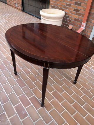 Kindel Federal Inlaid Mahogany Dining Room Table - It Is A Steal