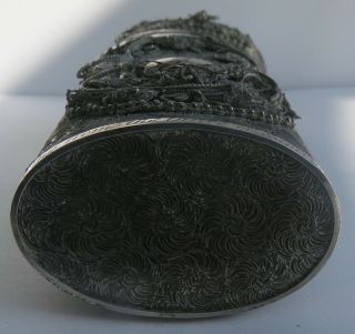 ANTIQUE CHINESE SILVER FILIGREE DRAGON CASE from SHANGHAI POLICE 1864 6
