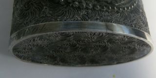 ANTIQUE CHINESE SILVER FILIGREE DRAGON CASE from SHANGHAI POLICE 1864 9