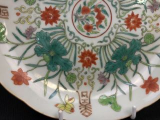 Antique 19th Century Porcelain Chinese Plates With Gorgeous Enamel. 5